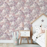 Arthouse Vanilla Skies Wallpaper – Dreamy Cloud Design for Bedrooms and Ceilings, Pink and Purple