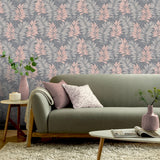 Arthouse Stardust Palm Wallpaper – Glitter Vinyl Leaf Design, Hardwearing for High-Traffic Areas, Grey