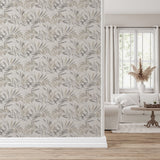 Arthouse Luxury Leaf Wallpaper – Delicate Soft Silver Leaf Design, Heavyweight Vinyl for High-Traffic Rooms