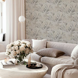 Arthouse Luxury Leaf Wallpaper – Delicate Soft Silver Leaf Design, Heavyweight Vinyl for High-Traffic Rooms