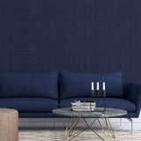 Arthouse Weave Texture Wallpaper – Woven Fabric Effect for Feature Walls or Whole Rooms, Navy