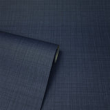 Arthouse Weave Texture Wallpaper – Woven Fabric Effect for Feature Walls or Whole Rooms, Navy