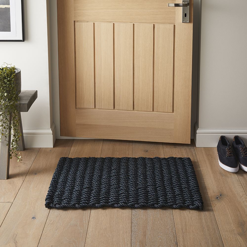 Didsbury Braided Doormat, 45 x 75cm – Navy