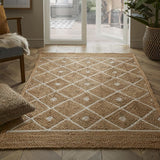 Prestbury Diamond Handbraided 120x170cm Natural Rug