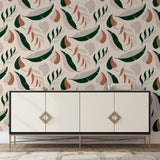 Arthouse PTW Falling Leaves Wallpaper with Bold Colour Print – Paste the Wall Feature Wall Covering, Neutral
