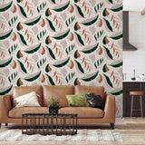 Arthouse PTW Falling Leaves Wallpaper with Bold Colour Print – Paste the Wall Feature Wall Covering, Neutral