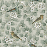 Arthouse Birds & Blossoms Vintage-Style Wallpaper – Paste the Paper Floral Feature Wall Covering, Green
