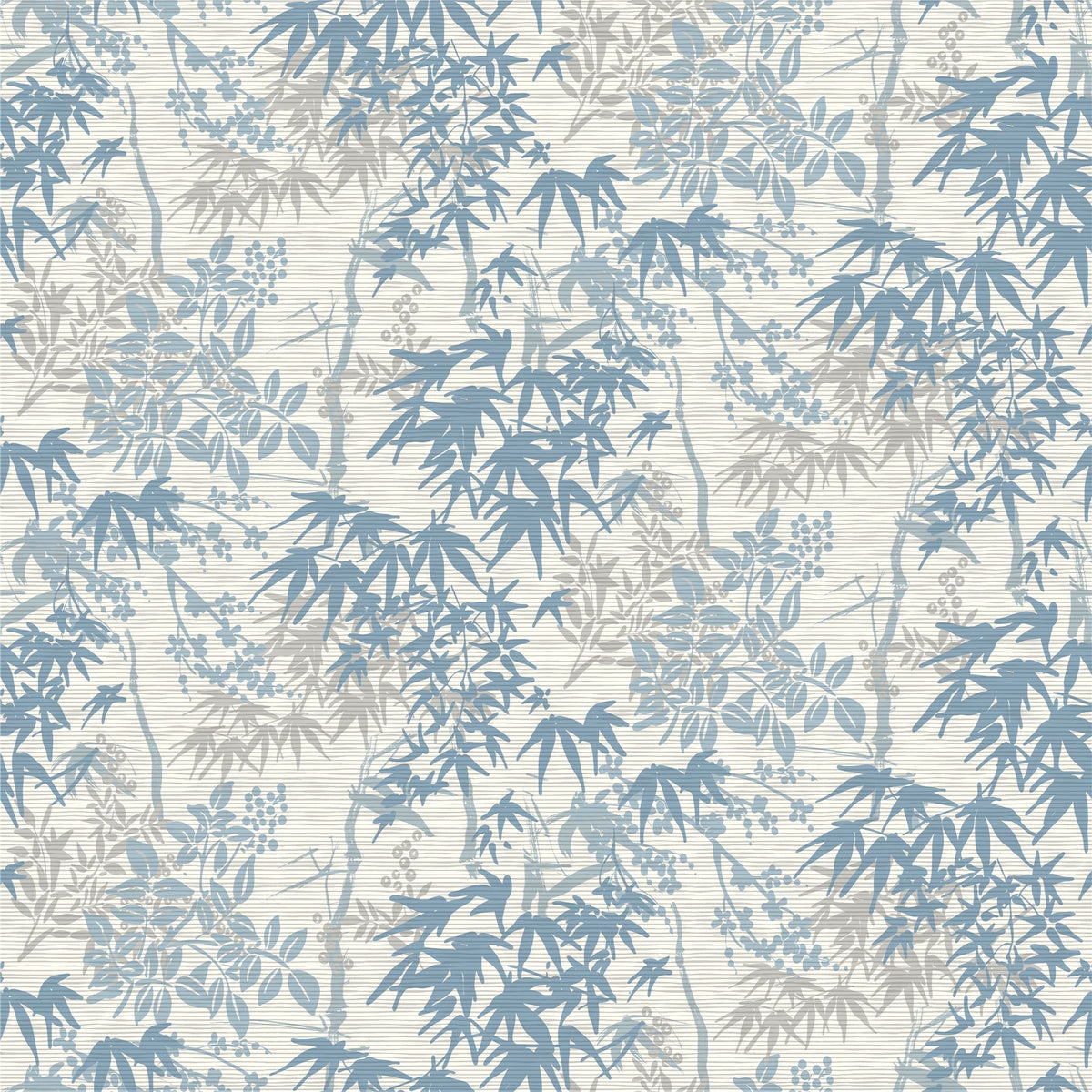 Arthouse Orient Tree Oriental Leaf Wallpaper with Watercolour Style – Feature Wall, Chalk Blue Grey
