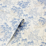Arthouse Orient Tree Oriental Leaf Wallpaper with Watercolour Style – Feature Wall, Chalk Blue Grey