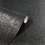 Arthouse Sequin Sparkle Wallpaper with Textured Metallic Finish – Paste the Wall Glitz Wall Covering, Black