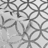 Arthouse Sequin Geo Wallpaper with Real Glitter – Paste the Wall Sparkly Feature Wall Covering, White & Silver