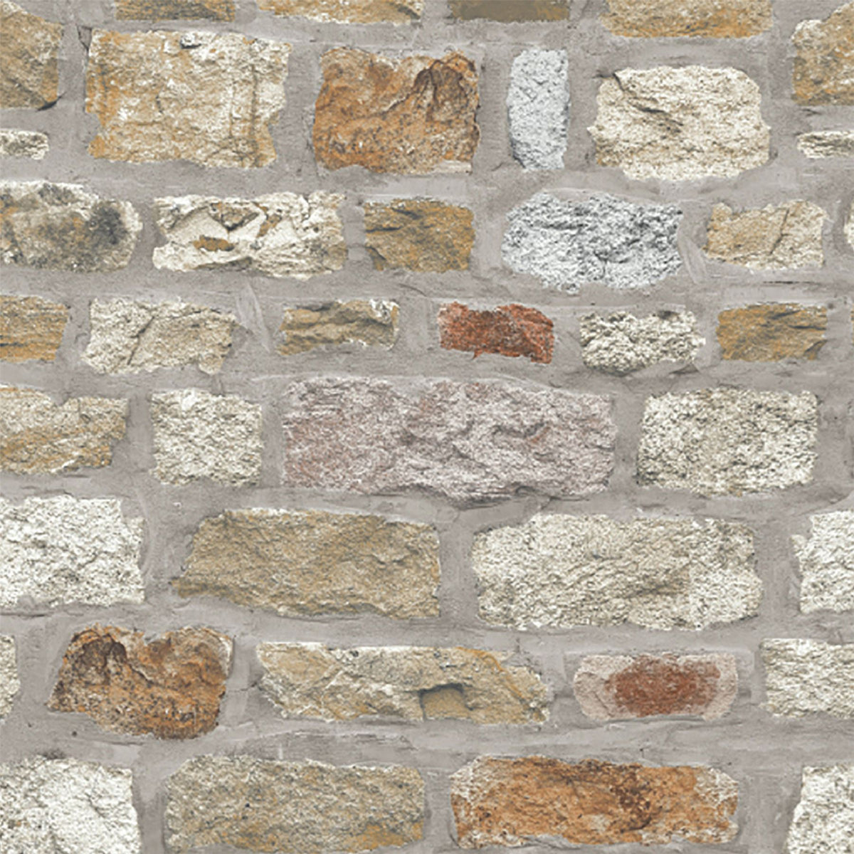 Arthouse Country Stone Brick Effect Wallpaper – Realistic Photographic Feature Wall Covering