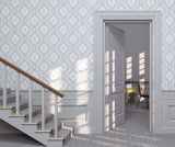 Arthouse Calico Plain Blown Vinyl Wallpaper with Subtle Metallic Hints – Textured Wall Covering, Grey