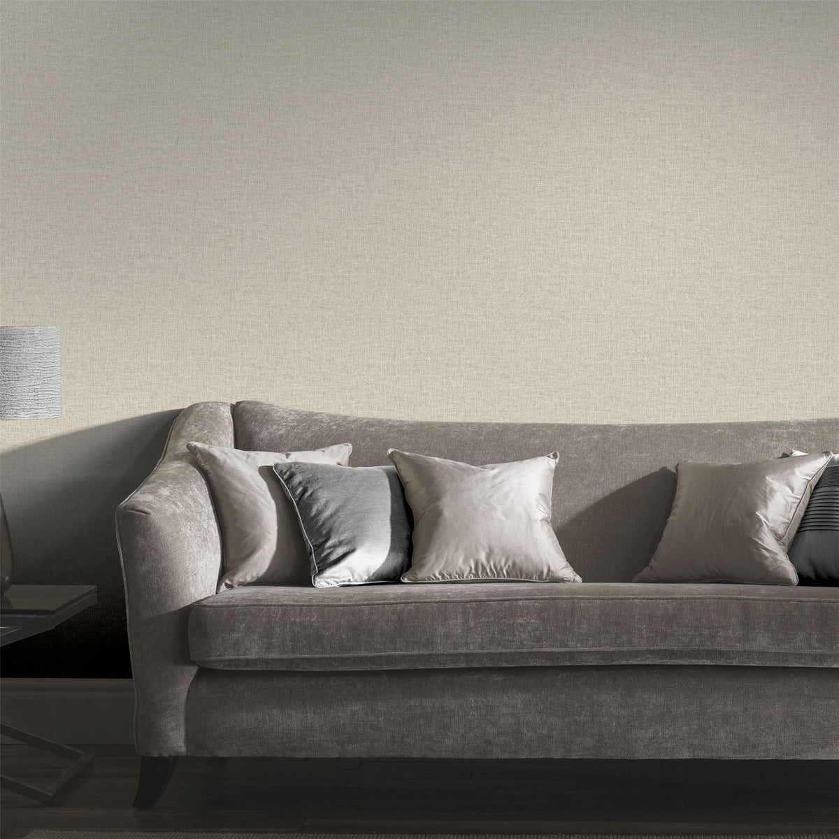Arthouse Linen Texture Wallpaper with Linen-Look Finish – Paste the Paper Neutral Wall Covering, Natural