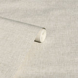 Arthouse Linen Texture Wallpaper with Linen-Look Finish – Paste the Paper Neutral Wall Covering, Natural