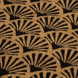 Astley Scallop Coir Doormat, 45 x 75cm – Black