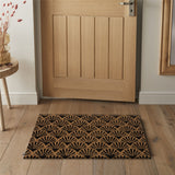 Astley Scallop Coir Doormat, 45 x 75cm – Black