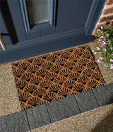 Astley Scallop Coir Doormat, 45 x 75cm – Black