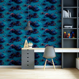 Arthouse Under The Sea Wallpaper – Fantasy Style with Colourful Fish & Corals on Blue, Kids Room