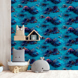 Arthouse Under The Sea Wallpaper – Fantasy Style with Colourful Fish & Corals on Blue, Kids Room
