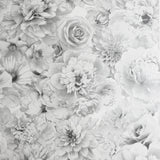 Arthouse Glitter Bloom Wallpaper – Large-Scale Monochrome Floral with Encased Glitter, Silver