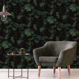 Arthouse Fern Wall Wallpaper – Photographic 3D-Effect Deep Green Fern Leaves, Paste the Paper