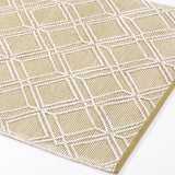 Esselle Home Blenheim Diamond Recycled Indoor/Outdoor Rug, 120 x 170cm – Hand Woven from Plastic Bottles, Olive