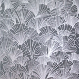 Arthouse Ginkgo Leaf Wallpaper with Metallic Finish – Paste the Paper Feature Wall, Grey and Silver