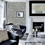 Arthouse Ginkgo Leaf Wallpaper with Metallic Finish – Paste the Paper Feature Wall, Grey and Silver
