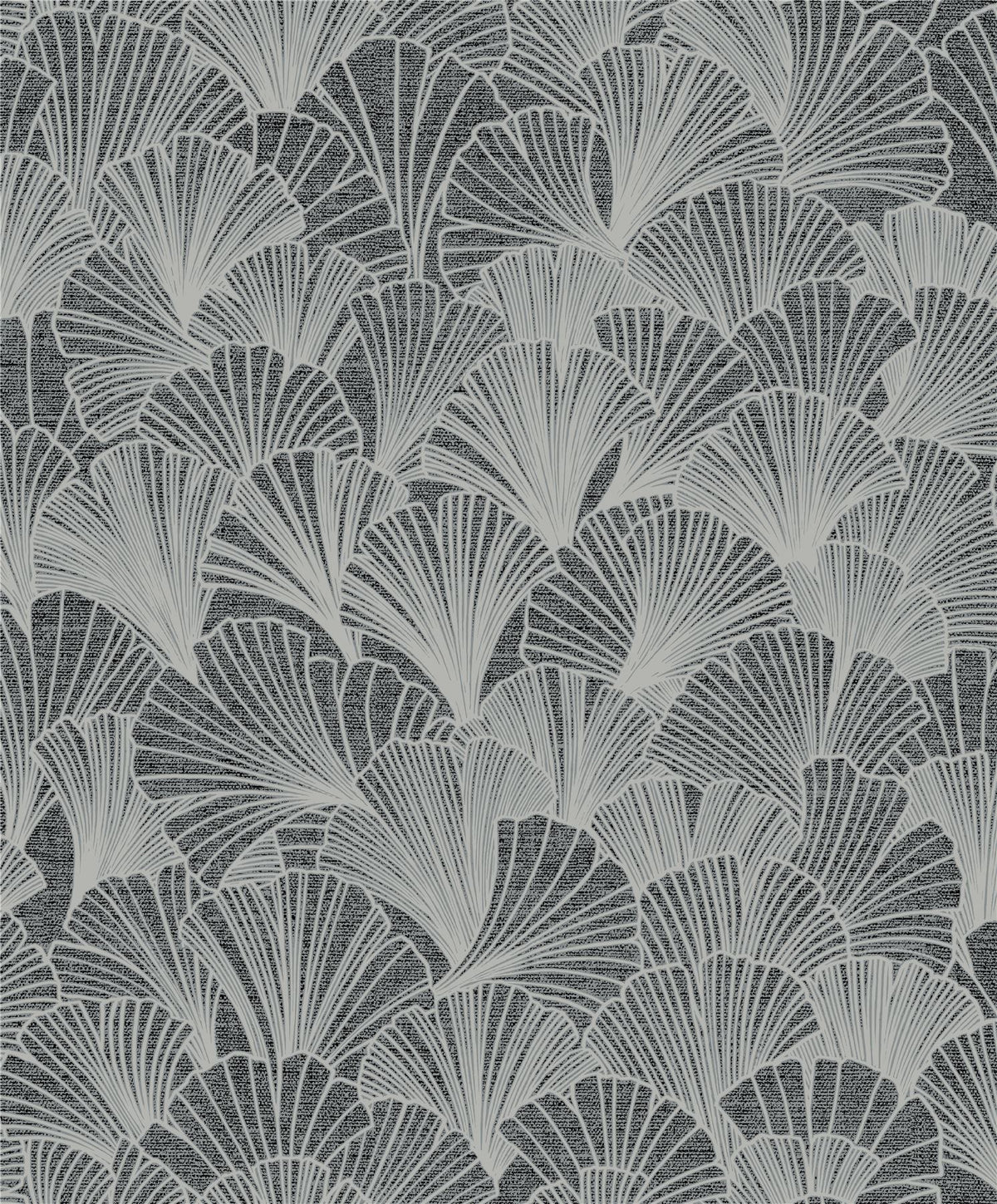 Arthouse Ginkgo Leaf Wallpaper with Metallic Finish – Paste the Paper Feature Wall, Grey and Silver