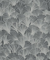 Arthouse Ginkgo Leaf Wallpaper with Metallic Finish – Paste the Paper Feature Wall, Grey and Silver