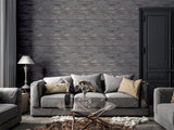 Arthouse Sahara Heavyweight Vinyl Wallpaper with Metallic Glitter Effect – Paste the Paper, Charcoal/Rose Gold