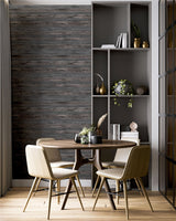Arthouse Sahara Heavyweight Vinyl Wallpaper with Metallic Glitter Effect – Paste the Paper, Charcoal/Rose Gold