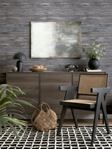Arthouse Sahara Heavyweight Vinyl Wallpaper with Metallic Glitter Effect – Paste the Paper, Charcoal/Rose Gold