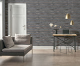 Arthouse Sahara Heavyweight Vinyl Wallpaper with Metallic Glitter Effect – Paste the Paper, Charcoal/Rose Gold
