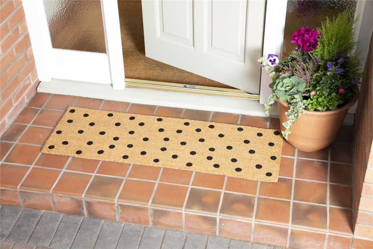 Astley 'Totally Dotty' Coir Doormat, 40 x 120cm