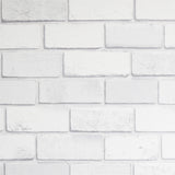 Arthouse Diamond Brick Vinyl Wallpaper with All-Over Sparkle – Hardwearing Textured Paste the Paper, White
