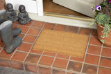 Arthouse Astley Plain PVC-Backed Natural Coir Doormat, 40 x 60 cm – Mud Stopper Entrance Mat