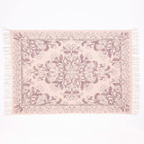 Kew Antique Printed 120x170cm Mauve Rug with Tassel