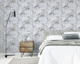 Arthouse Bahia Marble Wallpaper with Metallic Gold Detailing – Elegant Flat Surface Finish, Mono Gold