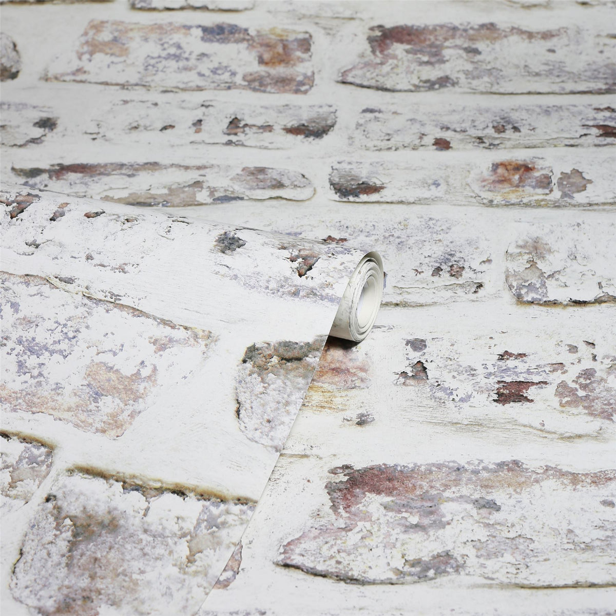 Arthouse Whitewashed Wall Wallpaper – Neutral Minimal Design for Feature Walls and Chimney Breasts, White