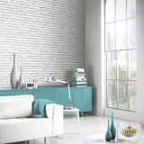 Arthouse White Brick Wallpaper – Timeless Painted Brick Effect for Urban Loft Style Rooms, White