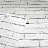 Arthouse White Brick Wallpaper – Timeless Painted Brick Effect for Urban Loft Style Rooms, White