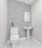 Arthouse White Brick Wallpaper – Timeless Painted Brick Effect for Urban Loft Style Rooms, White