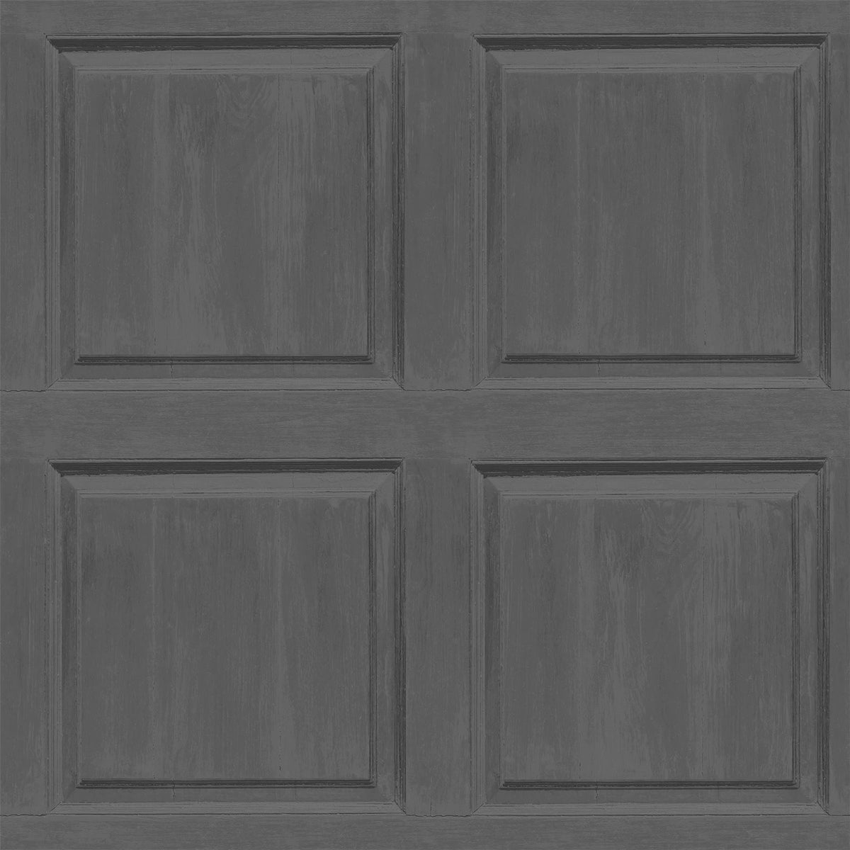 Arthouse Washed Panel Wallpaper with Wood Grain Detail – Faux Panelling Feature Wall Look, Charcoal