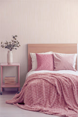 Arthouse Diamond Plain Textured Vinyl Wallpaper with Subtle Sparkle – Hardwearing Feature Wall, Blush Pink