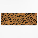 Astley Hand-Drawn Hearts Coir Doormat, 40 x 120cm