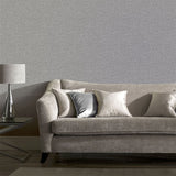 Arthouse Linen Texture Wallpaper with Subtle Lustre – Understated Linen Effect for Feature Walls, Mid Grey