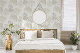 Arthouse Oriental Garden Wallpaper with Tree Design, Easy to Hang – Feature Wall or Whole Room, Natural