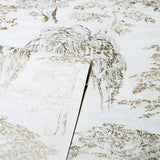 Arthouse Oriental Garden Wallpaper with Tree Design, Easy to Hang – Feature Wall or Whole Room, Natural